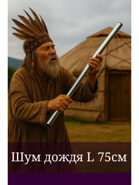 ООО Уральский Узор Шум дождя. Посох дождя. Rain stick. Шейкер музыкальный L