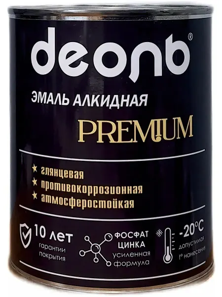 Алкидная эмаль с фосфатом цинка Деоль PREMIUM красная RAL
