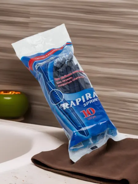 Одноразовый бритвенный станок Rapira Sprint, 10 шт