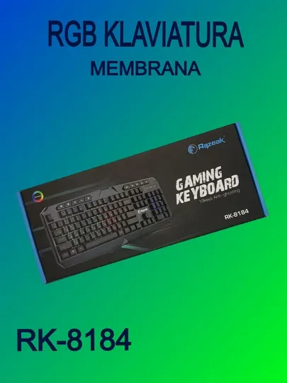 RAZEAK RK-8141, RGB, Мембранная клавиатура, бесшумная