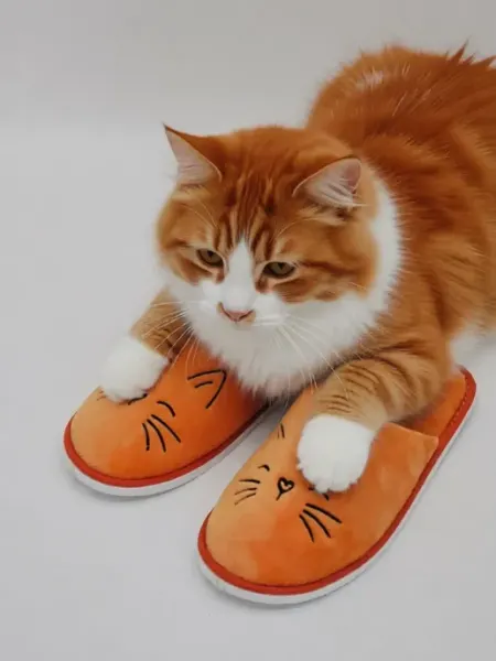 Renne Плюшевые домашние тапочки котики