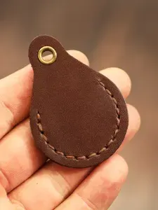 Чехол брелок для домофонного ключа, метки RFID из натуральной кожи