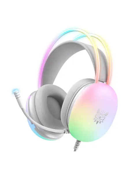 Проводные геймерские наушники с микрофоном RGB черные