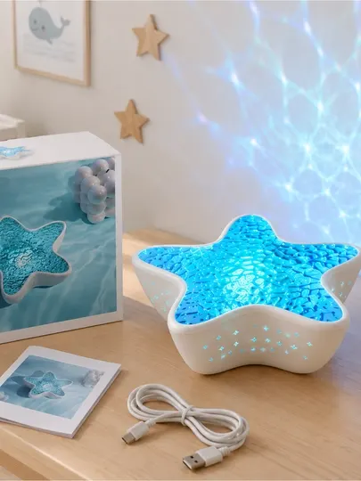 Премиум проектор-ночник Starfish, RGB-подсветка, USB-зарядка, портативный проектор