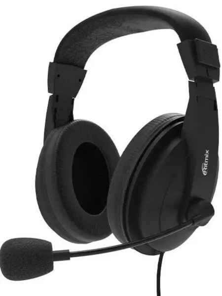 RITMIX Наушники проводные игровые полноразмерные RH-540M Black