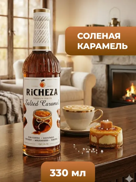 Ля Бэль Ви_Продукты Сироп RICHEZA Карамель для кофе и коктейлей 330 мл