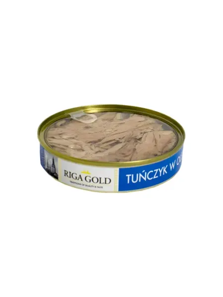Riga Gold Тунец в масле с прозрачной крышкой 120 гр