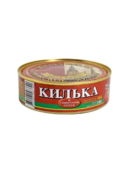 Riga Gold Килька в томатном соусе 240 гр с ключом