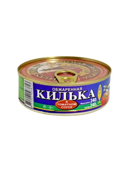 Riga Gold Килька обжаренная в томатном соусе 240 гр с ключом