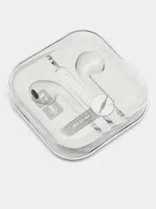 RockBox Наушники проводные с микрофоном, белый, кремовый