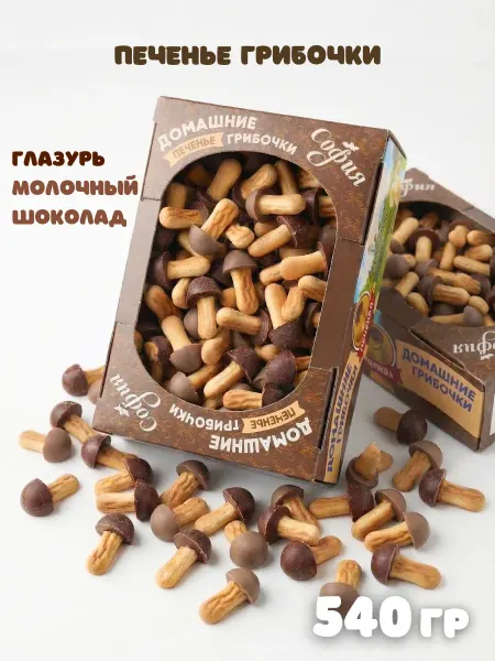 Romara Печенье в коробке грибочки шоколадные 2шт 540гр