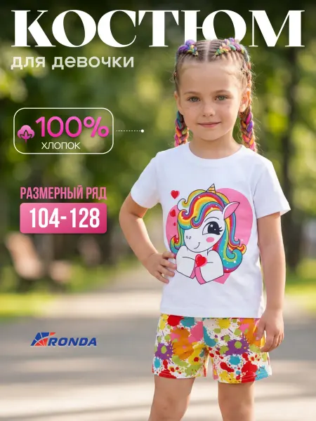 Детский трикотаж RONDA Костюм с шортами в садик