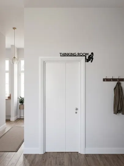 Декоративное панно, Панно для туалета, Украшение над дверью, Thinking room, Декор для дома