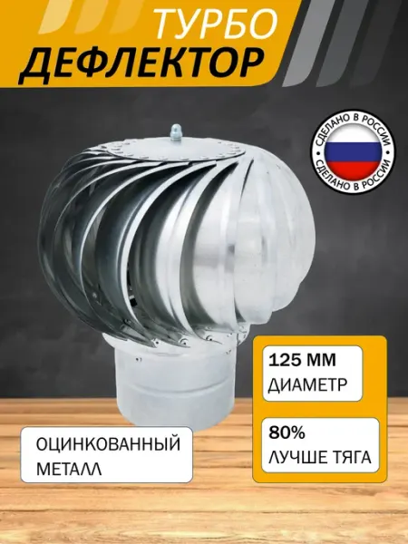ROTADO Турбодефлектор ТД125, оцинкованный металл