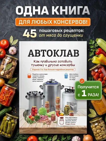 Хобби Бук Автоклав. Книга рецептов.Как готовить тушенку и др. консервы