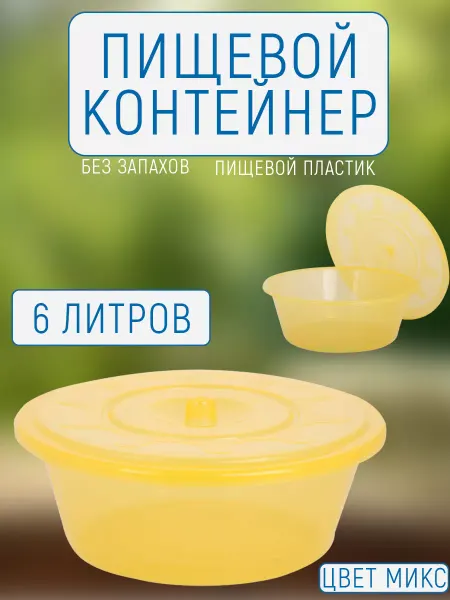 RuMir Таз пластиковый с крышкой 6 л