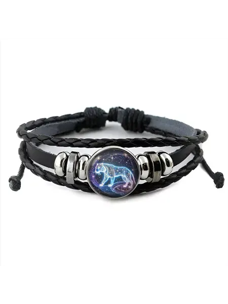 Runes&Gems Кожаный браслет Звёздный тигр