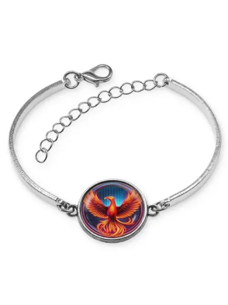 Runes&Gems Браслет металлический Феникс неон