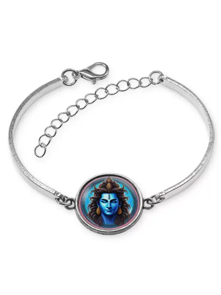 Runes&Gems Браслет металлический Шива неон