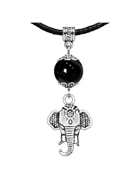 Runes&Gems Амулет Слон (мудрость, сила, долголетие), черный агат
