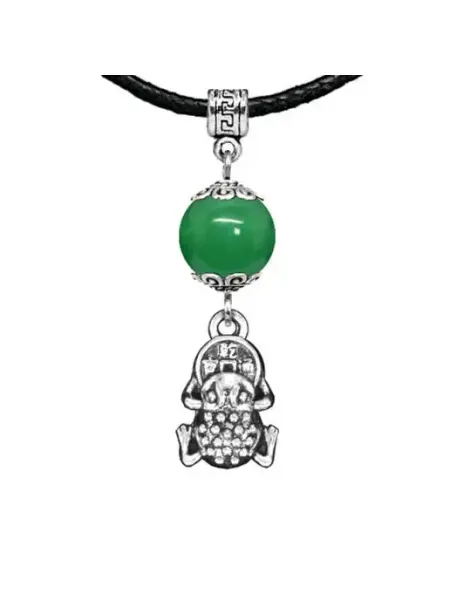 Runes&Gems Амулет Лягушка с монетой (богатство), нефрит