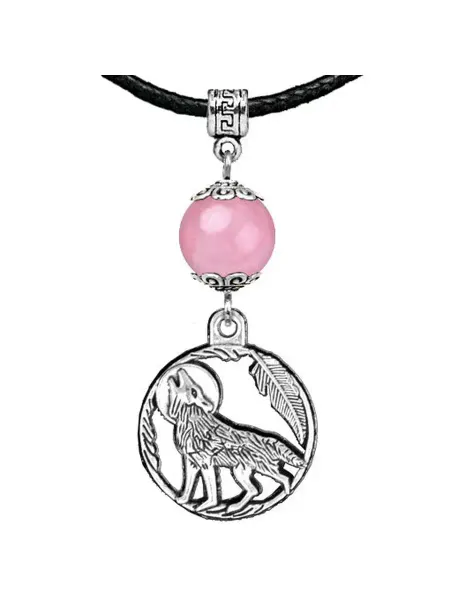 Runes&Gems Амулет Волк (защита, сила, победа), розовый кварц