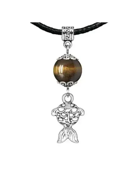 Runes&Gems Амулет Золотая рыбка (исполнение желаний), тигровый глаз