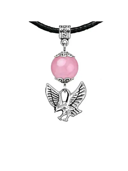 Runes&Gems Амулет Орел (защита, сила, победа), розовый кварц