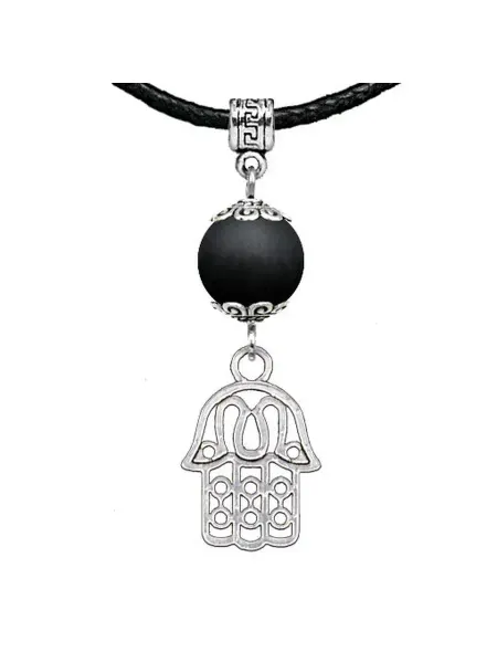 Runes&Gems Амулет Хамса (от сглаза и зла), шунгит (синт.)