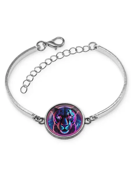 Runes&Gems Браслет металлический Дикая кошка неон