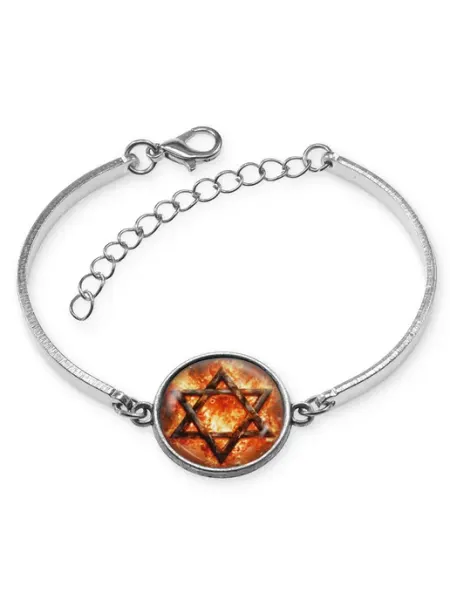 Runes&Gems Браслет металлический Огненная шестиконечная звезда