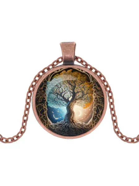 Runes&Gems Кулон-амулет с цепочкой и подвеской Дерево жизни