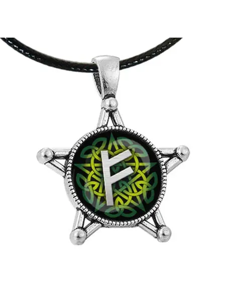 Runes&Gems Кулон-амулет на шею с подвеской Пентакль Богатства