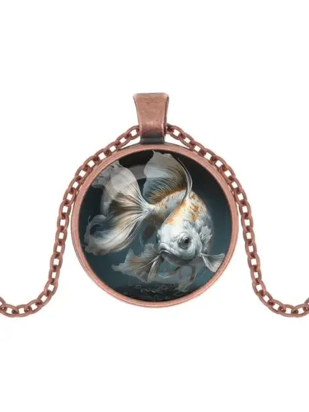 Runes&Gems Кулон-амулет с цепочкой и подвеской Волшебная рыбка