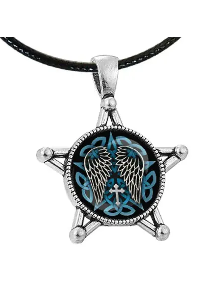 Runes&Gems Кулон-амулет на шею с подвеской Пентакль Небесной защиты
