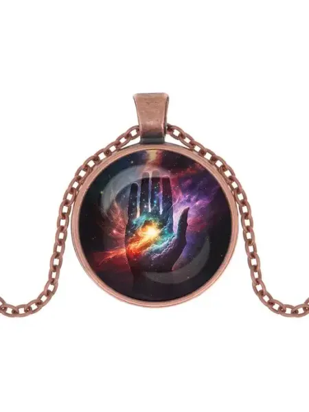 Runes&Gems Кулон-амулет с цепочкой и подвеской Ладонь Творца