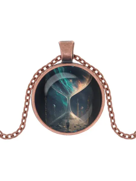 Runes&Gems Кулон-амулет с цепочкой и подвеской Песочные часы