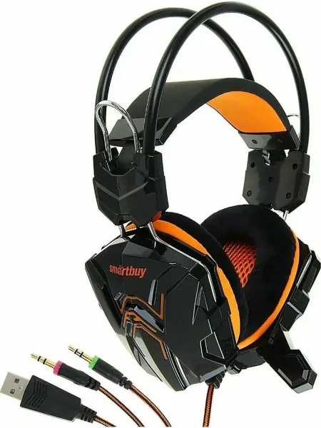 Проводные наушники игровые SBHG-1100 RUSH SNAKE Черн Оранж