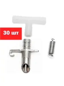 Поилка для грызунов ниппельная НП-9 . Комплект 30шт. Автоматическая Капельная поилка на клетку для кроликов нутрий шиншилл морских свинок и др. Регулируемое нажатие.