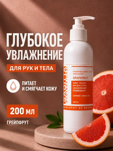 Sagitta Крем-лосьон для рук и тела грейпфрут