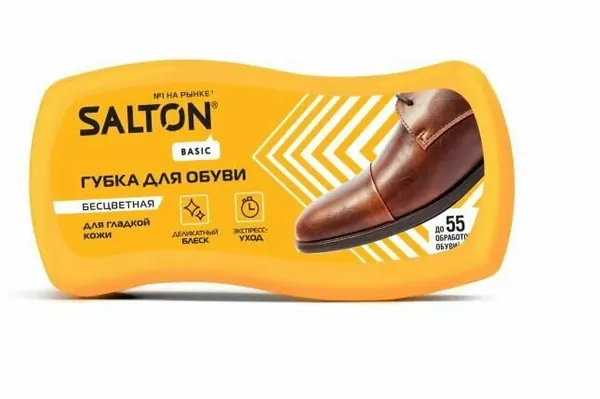 Salton Губка волна для обуви из гладкой кожи бесцветная, 2 шт