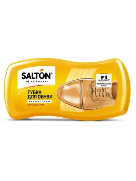 Salton Губка для обуви гладкая кожа, бесцветная, миди, 1 шт