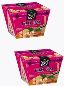Вермишель Фунчоза Sen soy премиум под соусом Том Ям 125 гр - 2 штуки