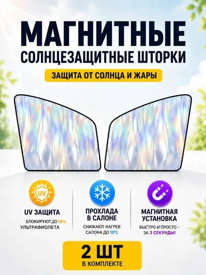 Автомобильные магнитные шторки, солнцезащитная плёнка, защита от жары и приватность