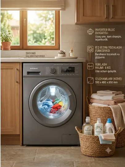 Стиральная машина SHIV-WM1106 S Sentaku серая 6 кг