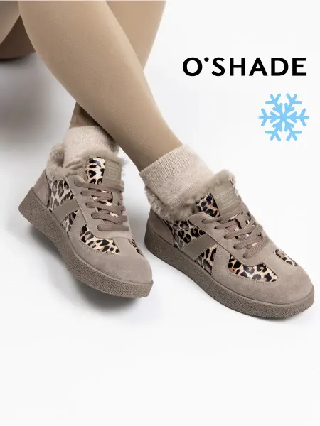 O`SHADE Кеды женские зимние леопардовые