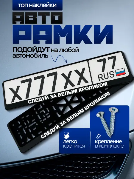 ВсеНаклейки Автомобильный знак с надписью следуй за белым кроликом