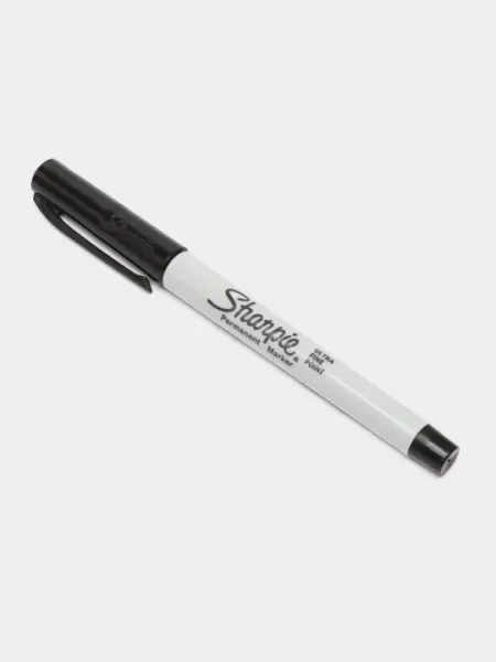 Тонкий перманентный черный маркер Sharpie, для любой поверхности