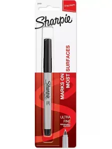 Sharpie ультратонкий перманентный черный маркер, для любых поверхностей