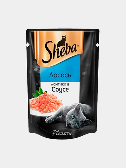Влажный корм Sheba, лосось в соусе 5 шт